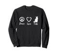 I Love Cats Cat Mom Peace Love Cats Sweatshirt - Unique Graphic for Adults - T-Shirt, Sweatshirt, Hoodie
