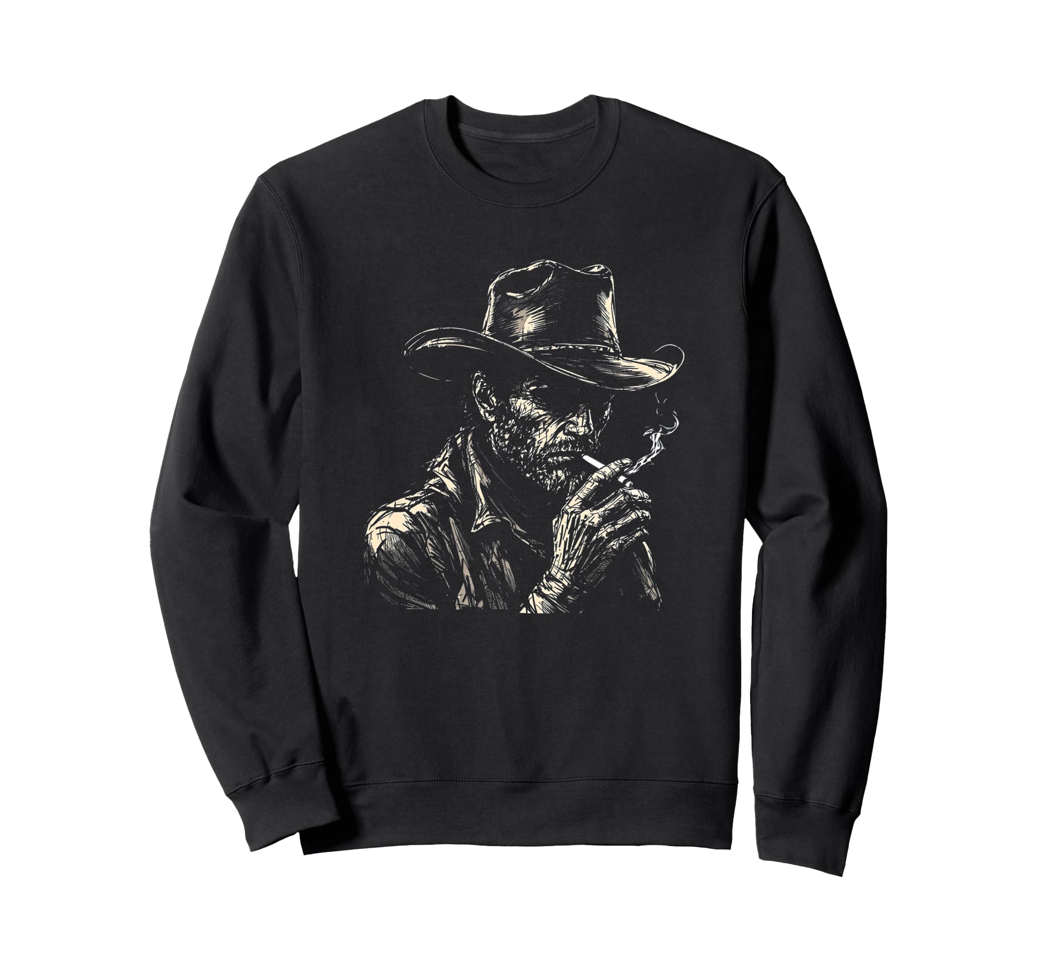 Rugged Wild West Cowboy Sweatshirt - Fun Novelty Design Unisex - T-Shirt, Sweatshirt, Hoodie