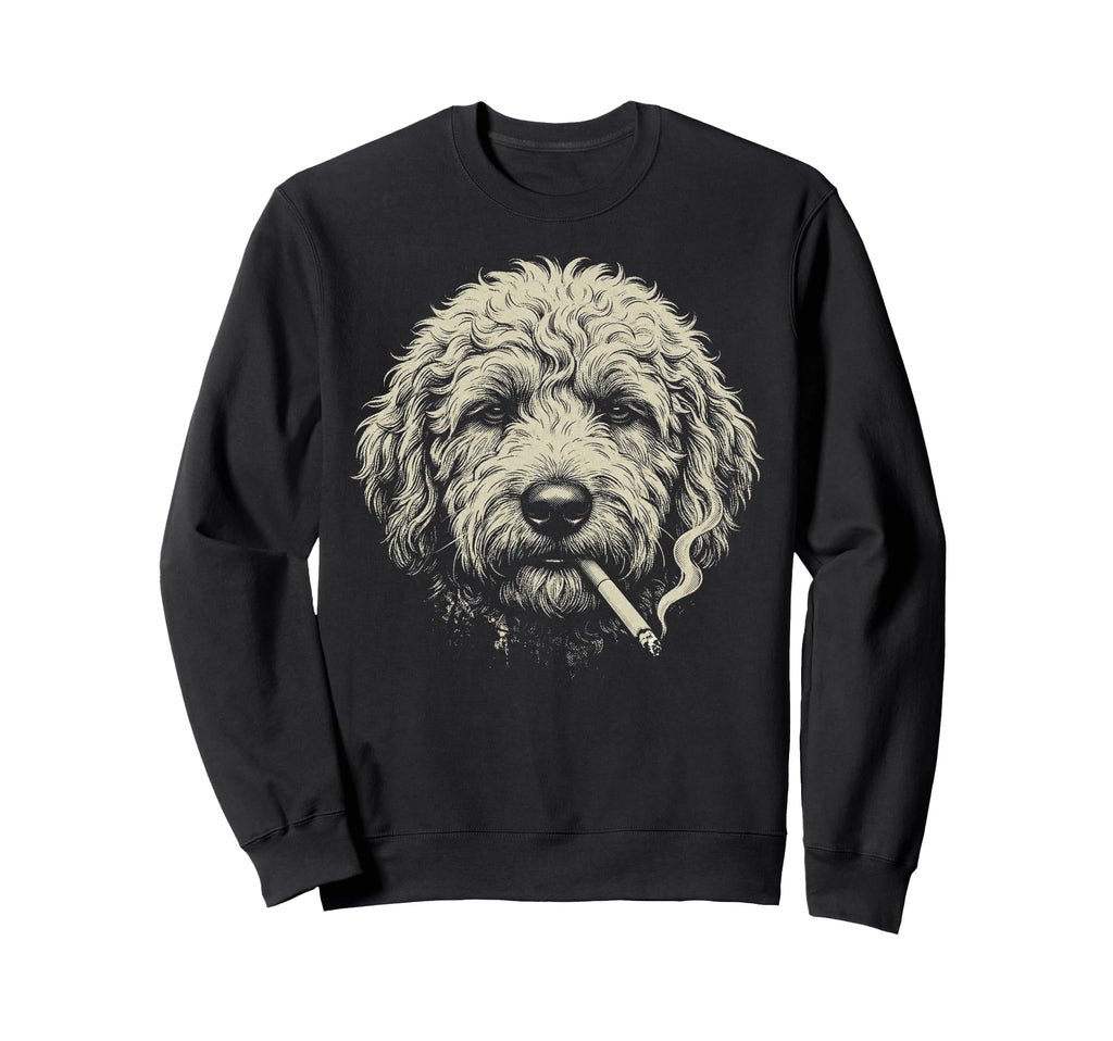 Funny Golden Doodle Smoking Sweatshirt - Casual Everyday Wear for Adults - T-Shirt, Sweatshirt, Hoodie