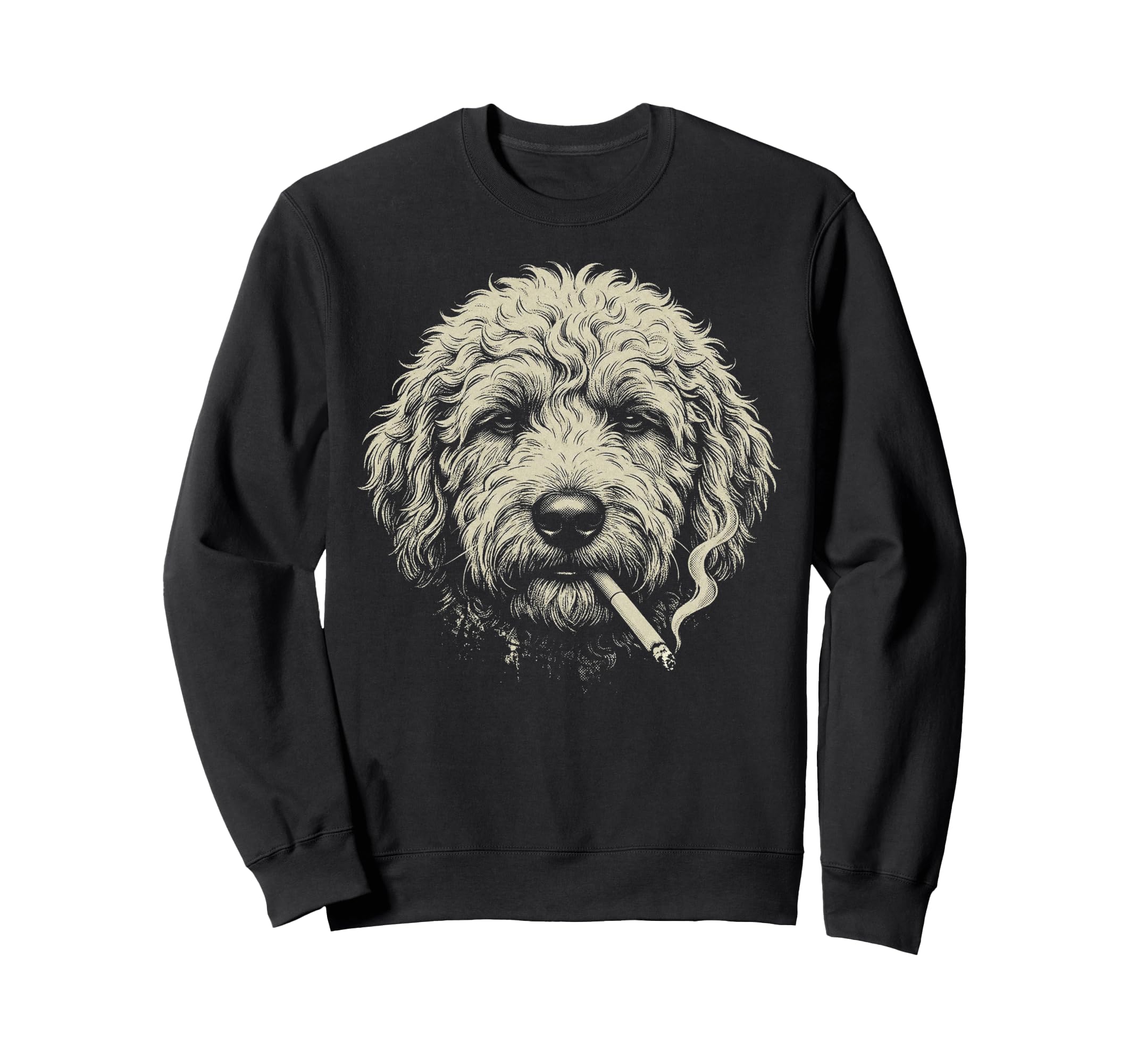 Funny Golden Doodle Smoking Sweatshirt - Casual Everyday Wear for Adults - T-Shirt, Sweatshirt, Hoodie