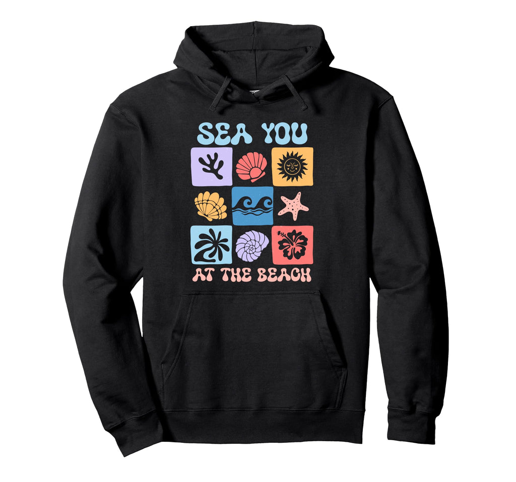 Beach Boho Summer Vacation Womens Hoodie - Trendy Graphic for Adults - T-Shirt, Sweatshirt, Hoodie
