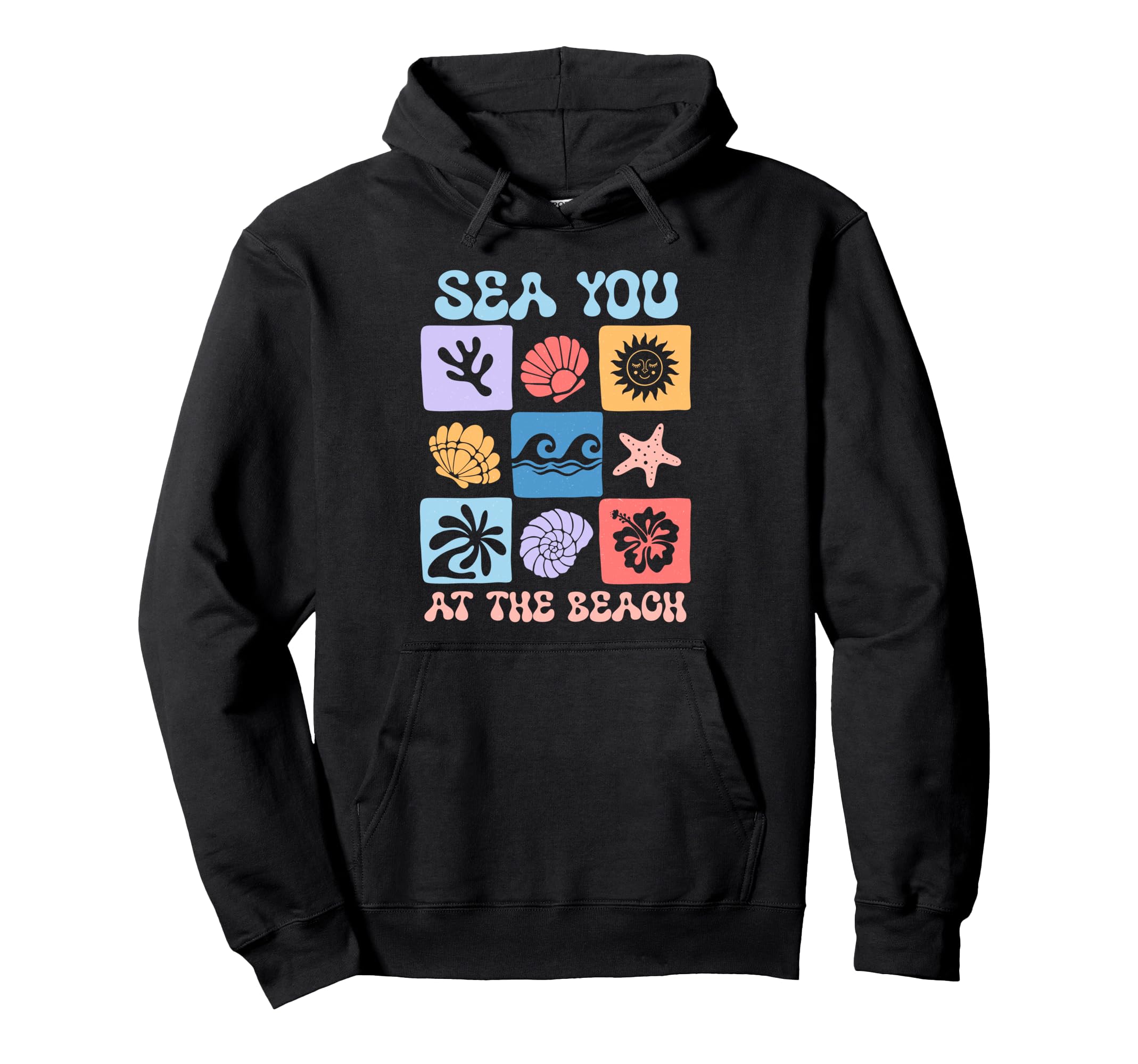 Beach Boho Summer Vacation Womens Hoodie - Trendy Graphic for Adults - T-Shirt, Sweatshirt, Hoodie