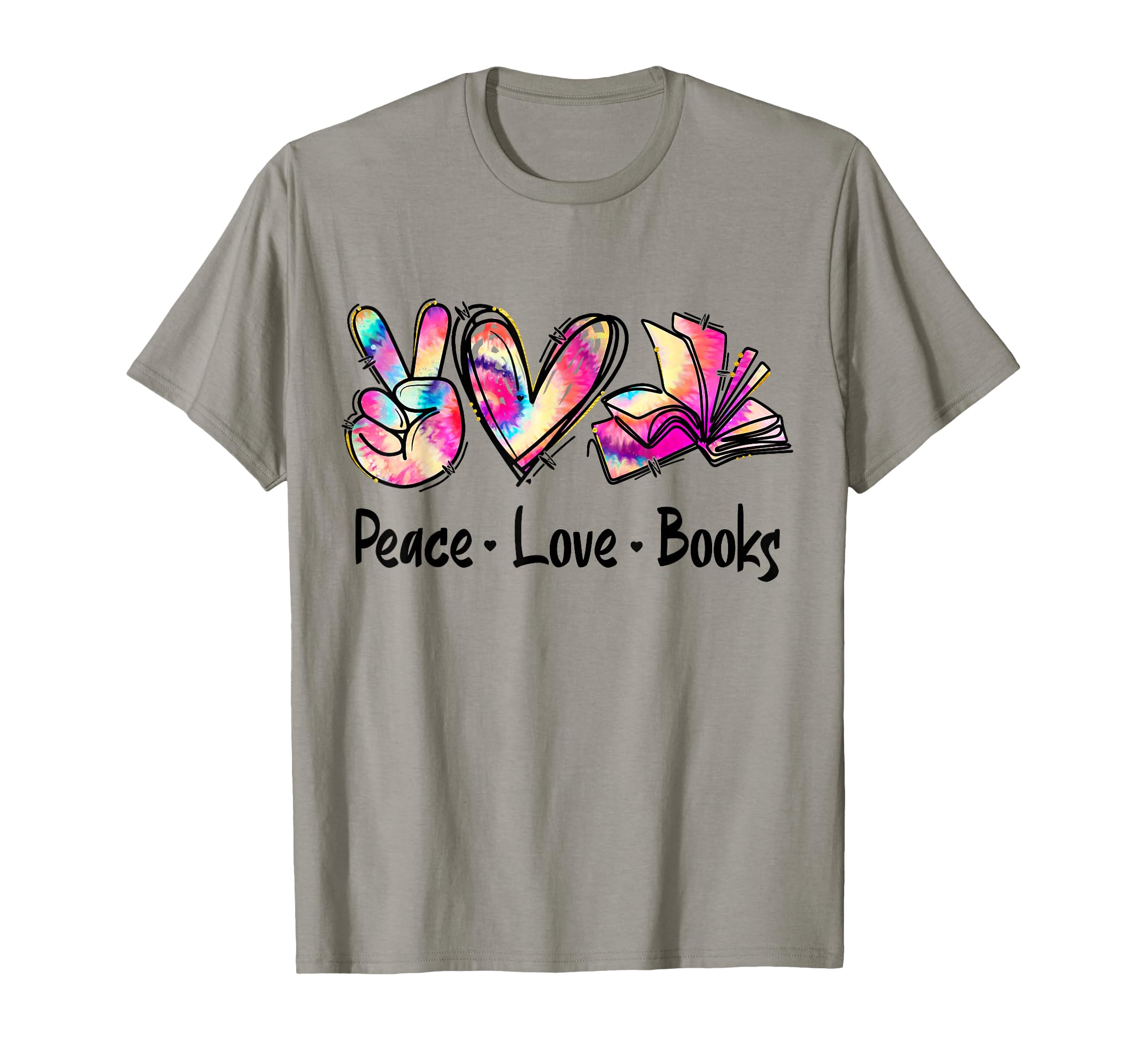 Peace Love Books Librarian Teacher T-Shirt - Casual Everyday Wear Unisex - T-Shirt, Sweatshirt, Hoodie