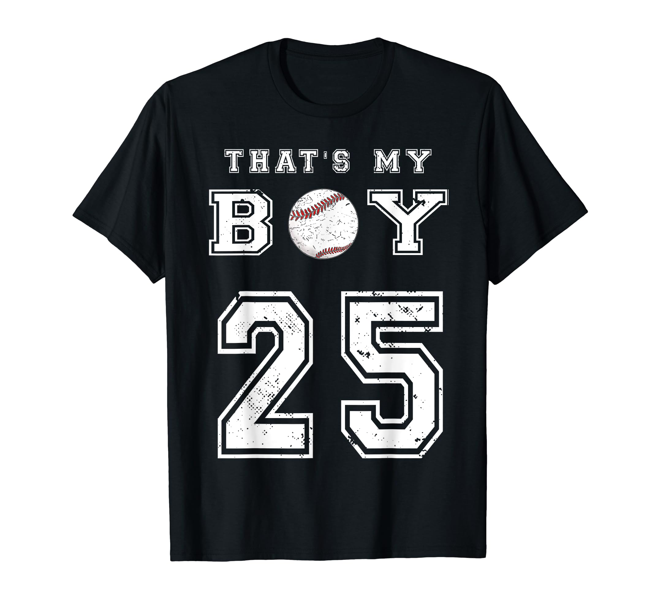 Thats My Baseball 25 Jersey Number T-Shirt - Minimalist Print for Adults - T-Shirt, Sweatshirt, Hoodie