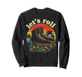 Sunset Palm Trees Lets Roll Roller Sweatshirt - Streetwear Style Men Women - T-Shirt, Sweatshirt, Hoodie