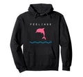 F E E L I N G S Dolphin Vaporwave Hoodie - Custom Art Print for Adults - T-Shirt, Sweatshirt, Hoodie