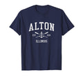 Alton Il Crossed Oars Boat Anchor T-Shirt - Streetwear Style Men Women - T-Shirt, Sweatshirt, Hoodie