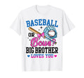 Gender Reveal Baseball Or Bows Big T-Shirt - Graphic Print Men Women - T-Shirt, Sweatshirt, Hoodie