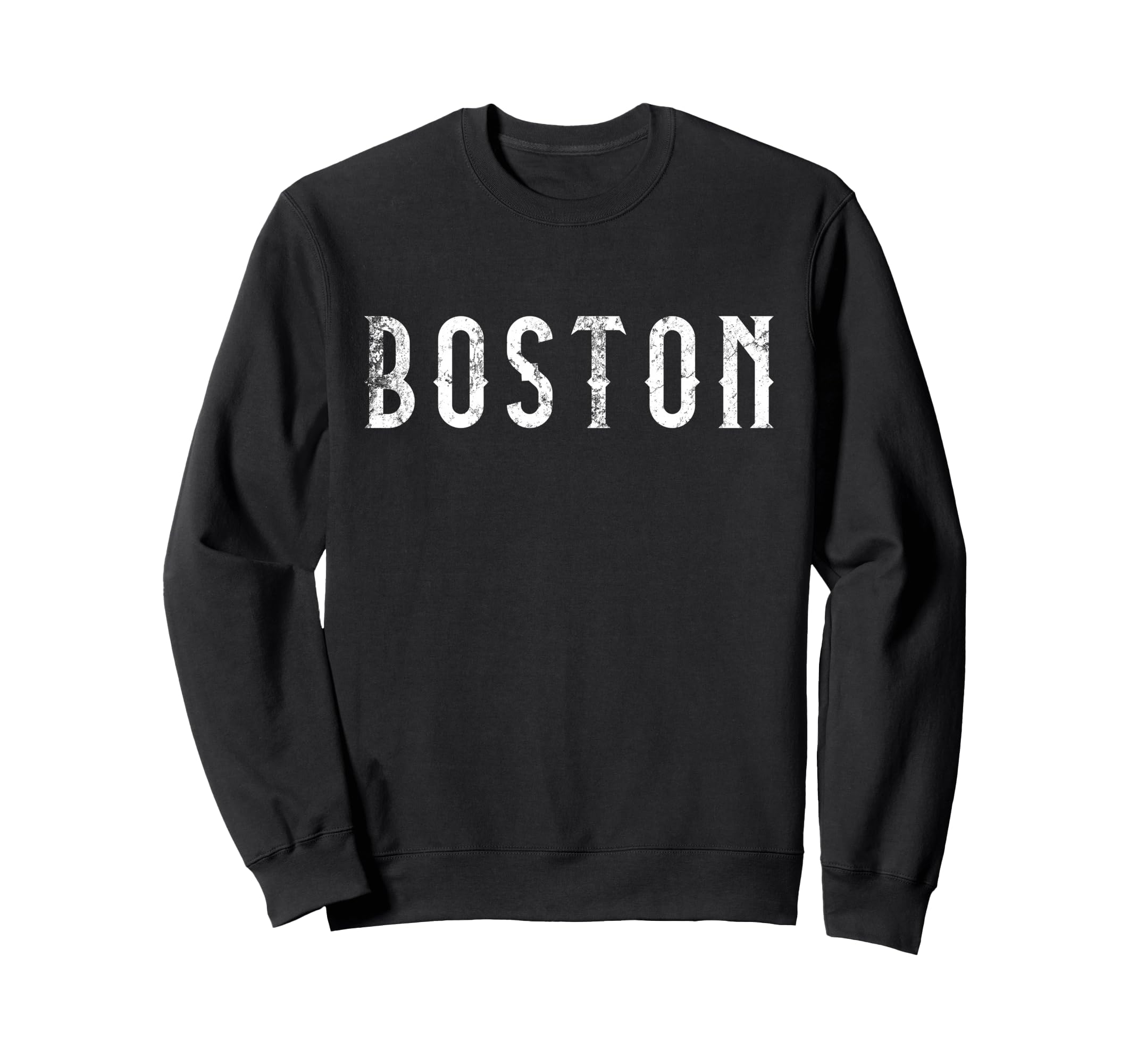 Boston Massachusetts Distressed Sweatshirt - Custom Art Print Unisex - T-Shirt, Sweatshirt, Hoodie