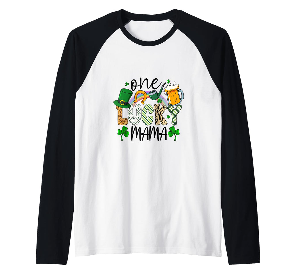One Lucky Mama Mother St Patrick Shamrock Hoodie - Unique Graphic Unisex - T-Shirt, Sweatshirt, Hoodie