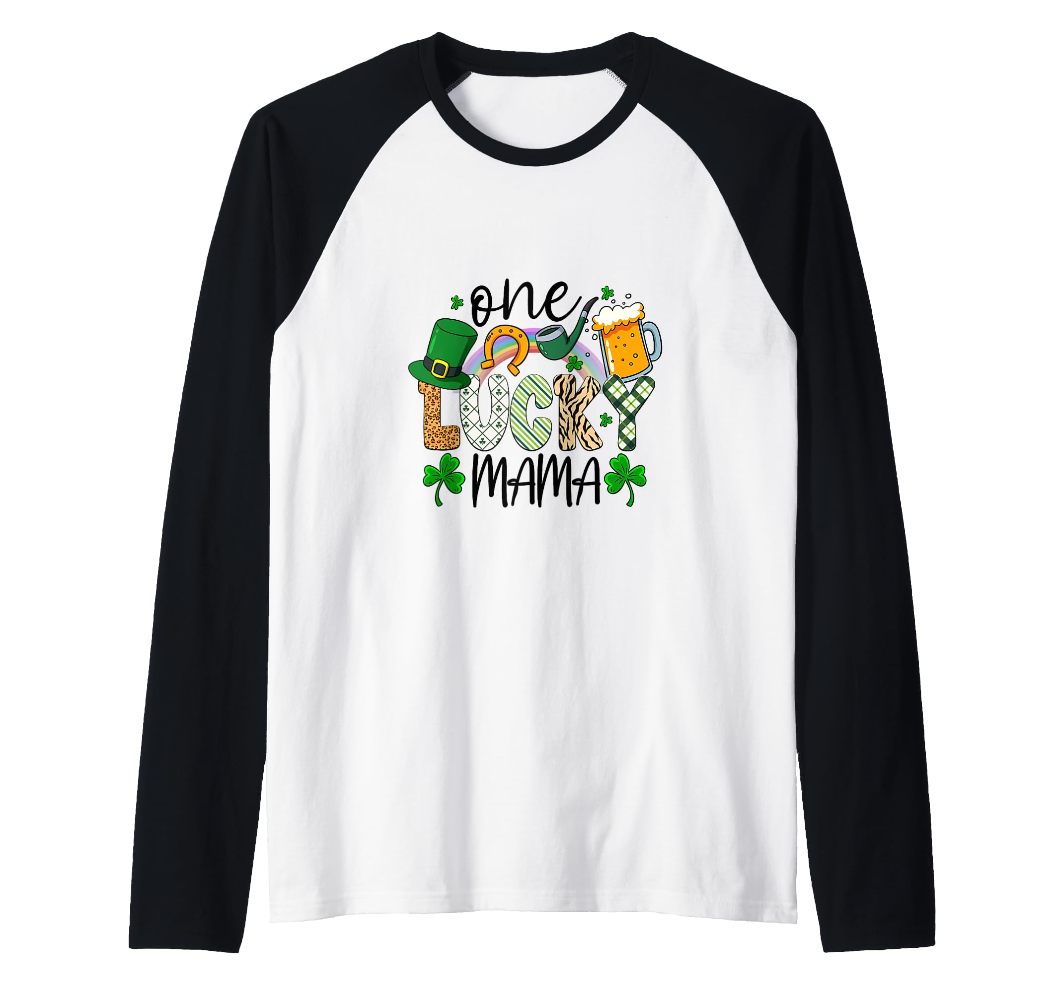 One Lucky Mama Mother St Patrick Shamrock Hoodie - Unique Graphic Unisex - T-Shirt, Sweatshirt, Hoodie