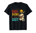 Busy Doing Cowboy Sht Racoon T-Shirt - Novelty Apparel Unisex - T-Shirt, Sweatshirt, Hoodie