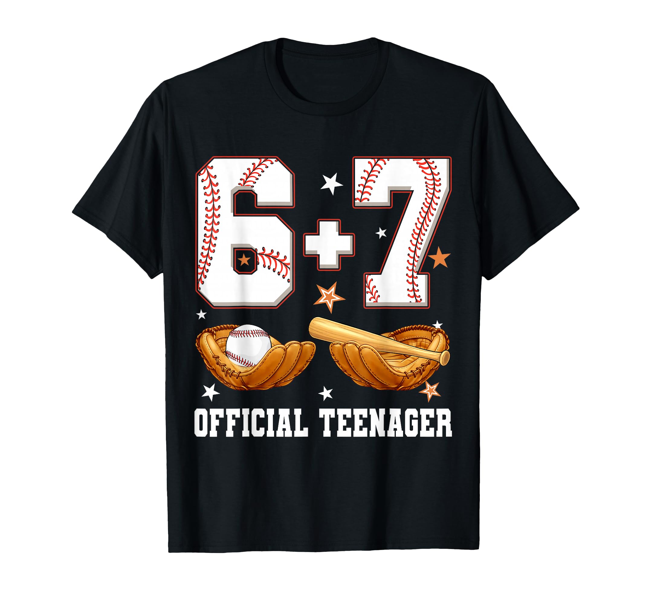 6 7 13 Year Old Teenager Baseball 13Th T-Shirt - Trendy Graphic for Adults - T-Shirt, Sweatshirt, Hoodie