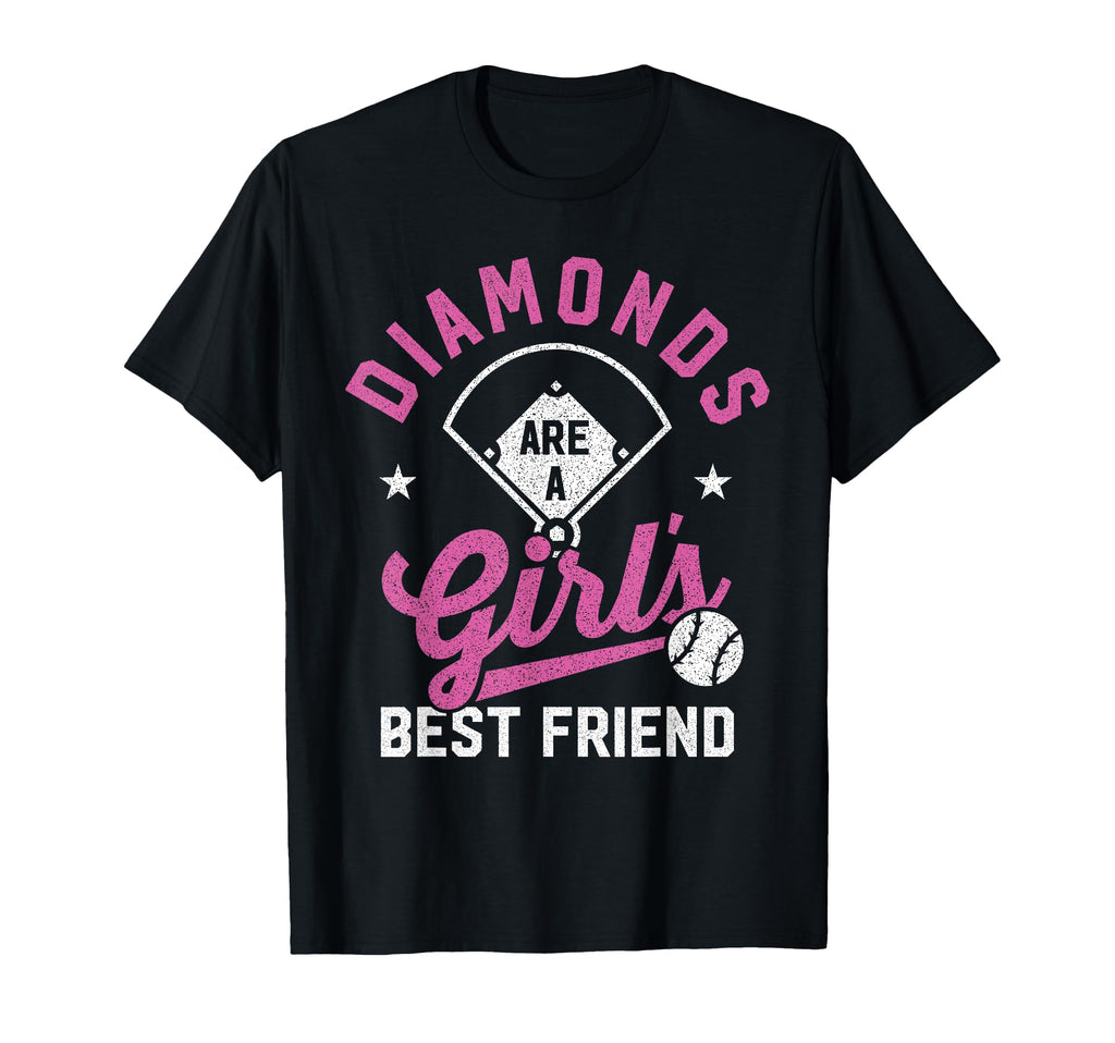 Diamonds Are Best Friend Baseball Softball T-Shirt - Unique Graphic Unisex - T-Shirt, Sweatshirt, Hoodie