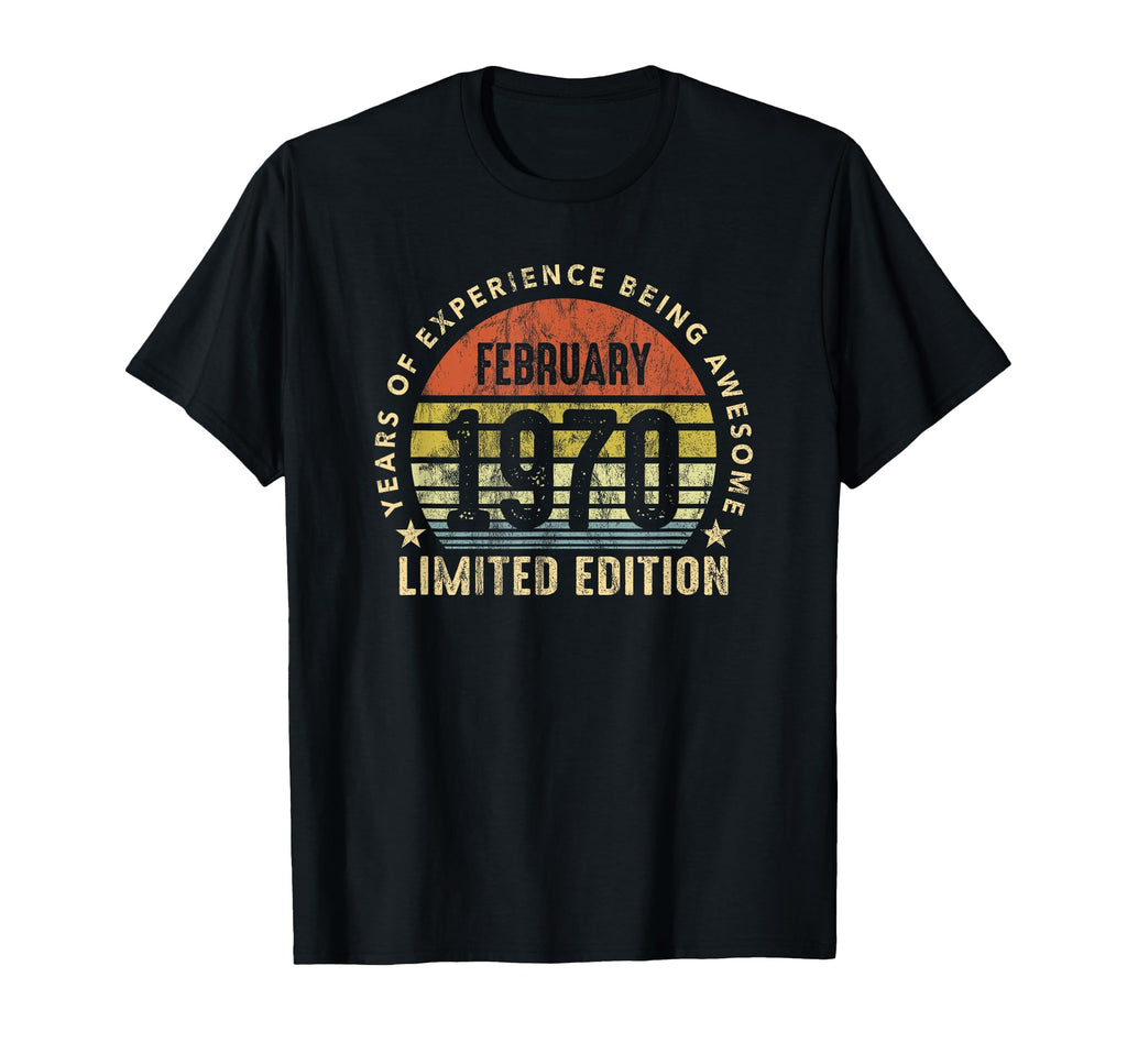 Born February 1970 Sunset 55Th Birthday T-Shirt - Graphic Print Unisex - T-Shirt, Sweatshirt, Hoodie