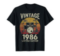 1986 Drummer 40Th Birthday Gift T-Shirt - Minimalist Print Men Women - T-Shirt, Sweatshirt, Hoodie