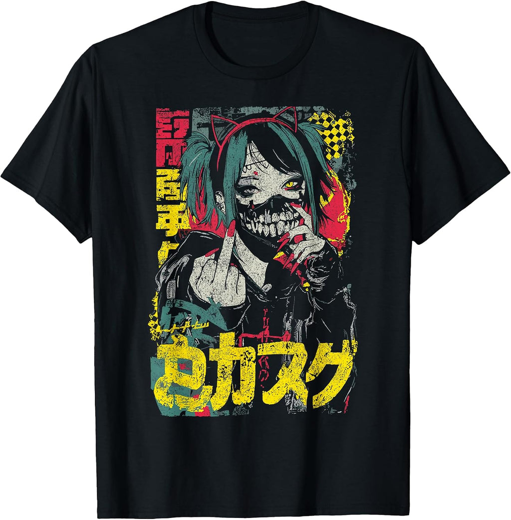 Anime Merch Cyberpunk Aesthetic Harajuku Outfits - Adult & Kids T-Shirts, Sweatshirts & Hoodies apparel design preview 1