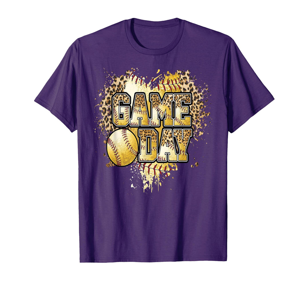 Bleached Softball Game Day Vibes T-Shirt - Casual Everyday Wear Men Women - T-Shirt, Sweatshirt, Hoodie