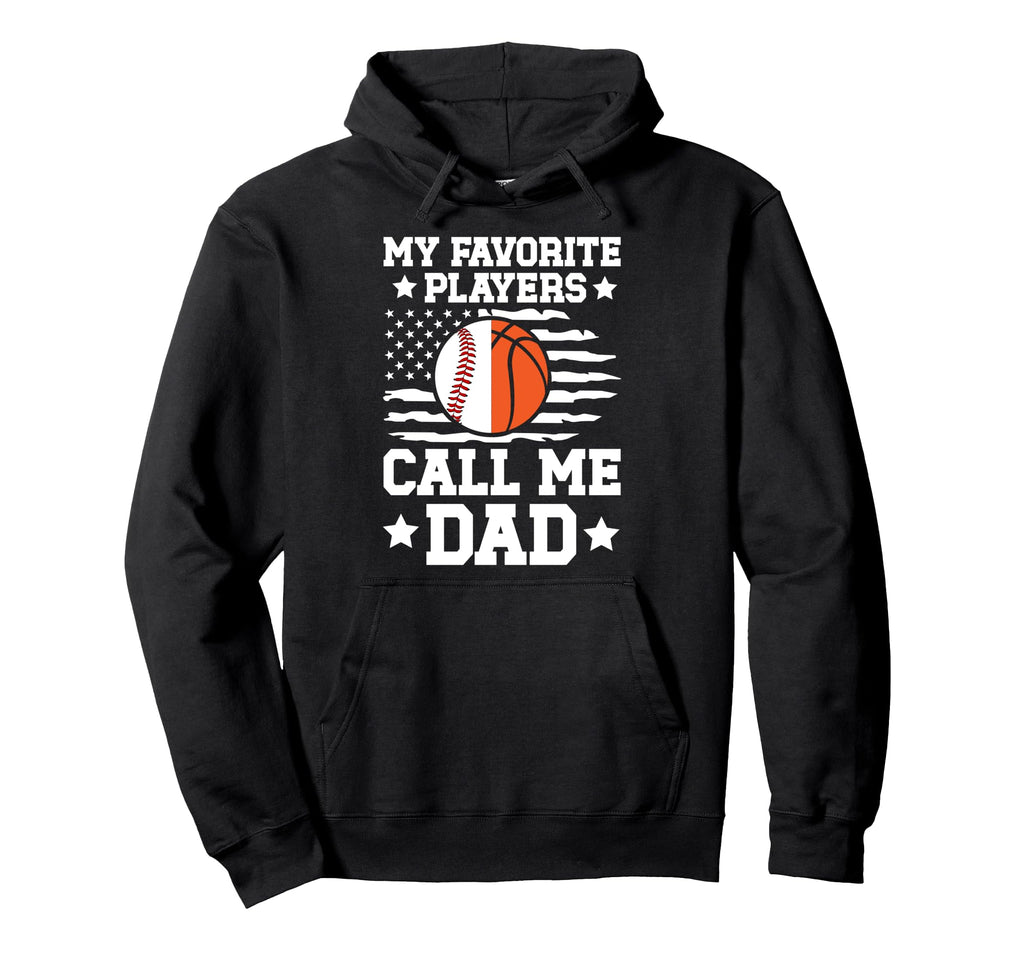 My Favorite Players Call Me Dad Baseball Hoodie - Minimalist Print Unisex - T-Shirt, Sweatshirt, Hoodie