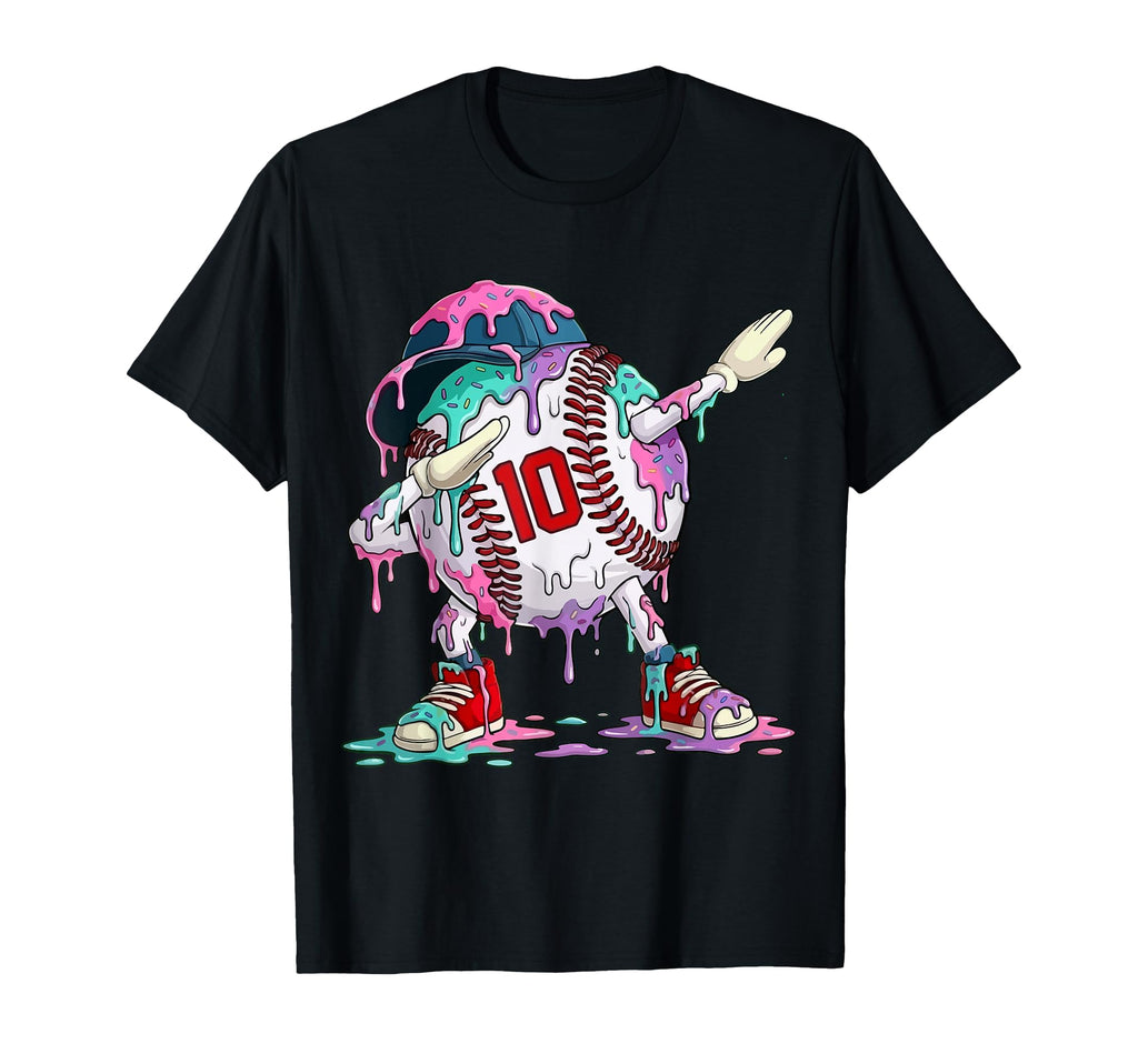 Baseball 10 Year Ice Cream Drip 10Th T-Shirt - Streetwear Style Men Women - T-Shirt, Sweatshirt, Hoodie