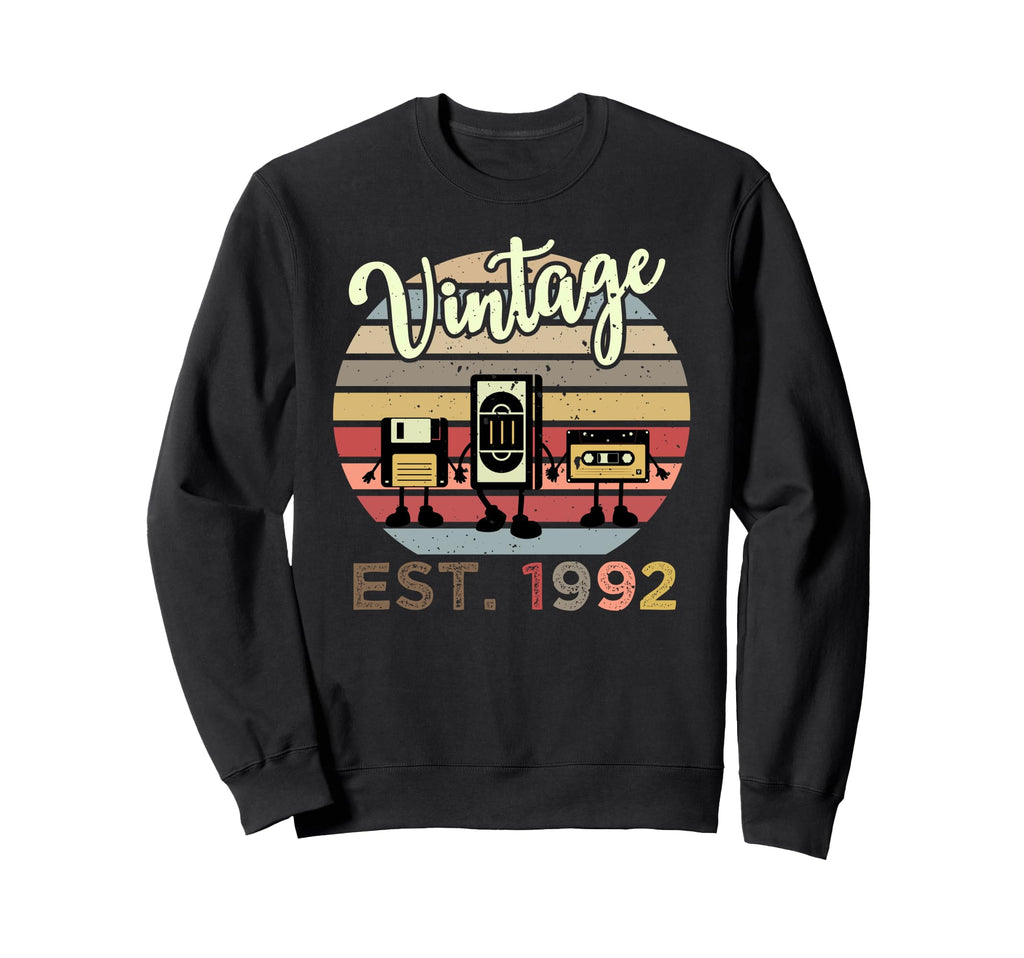 30Th Birthday 30 Years Old Est 1992 Sweatshirt - Trendy Graphic for Adults - T-Shirt, Sweatshirt, Hoodie