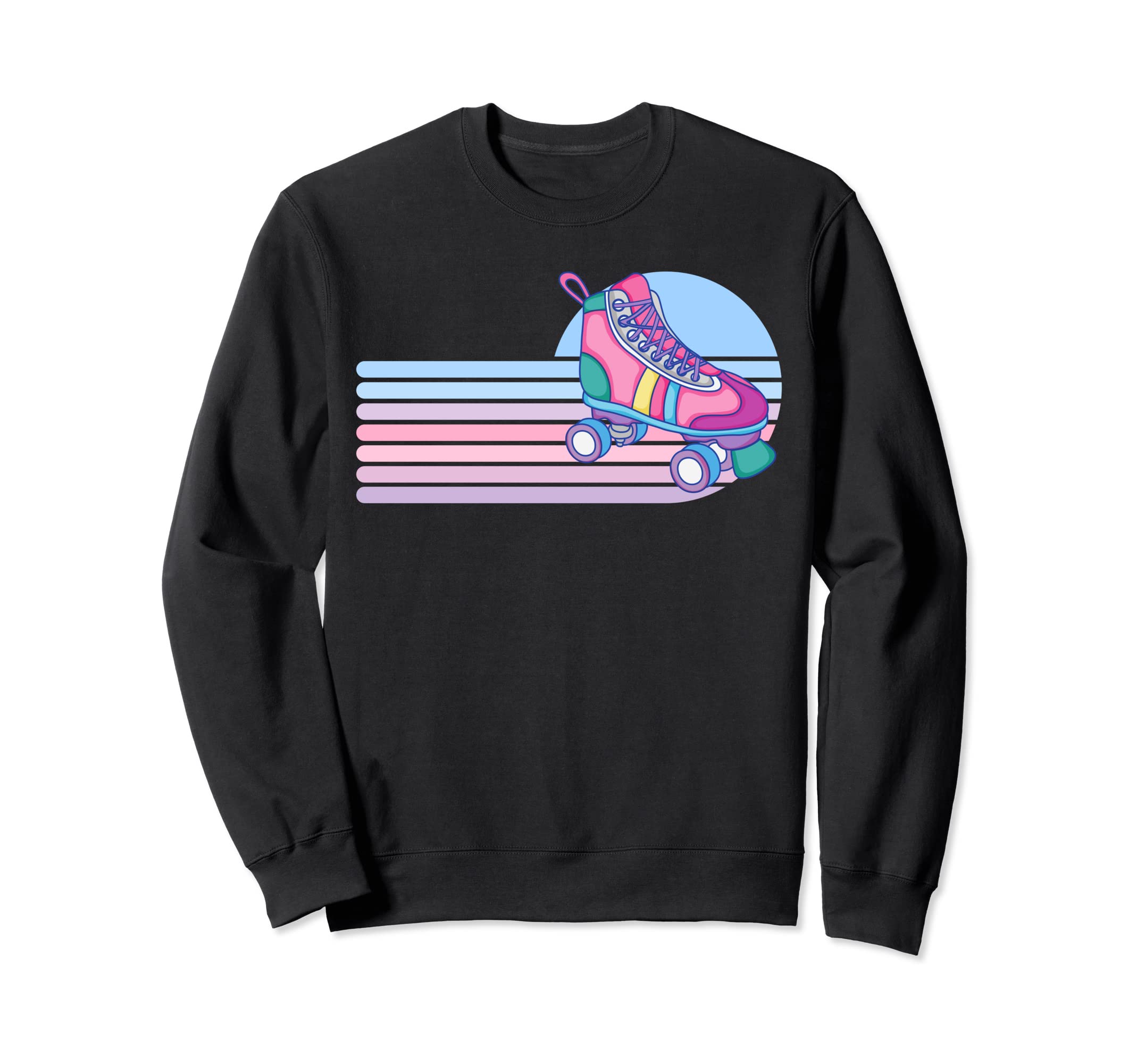 Sunset 70S Roller Skating Skate Night Sweatshirt - Minimalist Print Unisex - T-Shirt, Sweatshirt, Hoodie