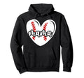 Baseball Mama Heart Baseball Mom Hoodie - Graphic Print for Adults - T-Shirt, Sweatshirt, Hoodie