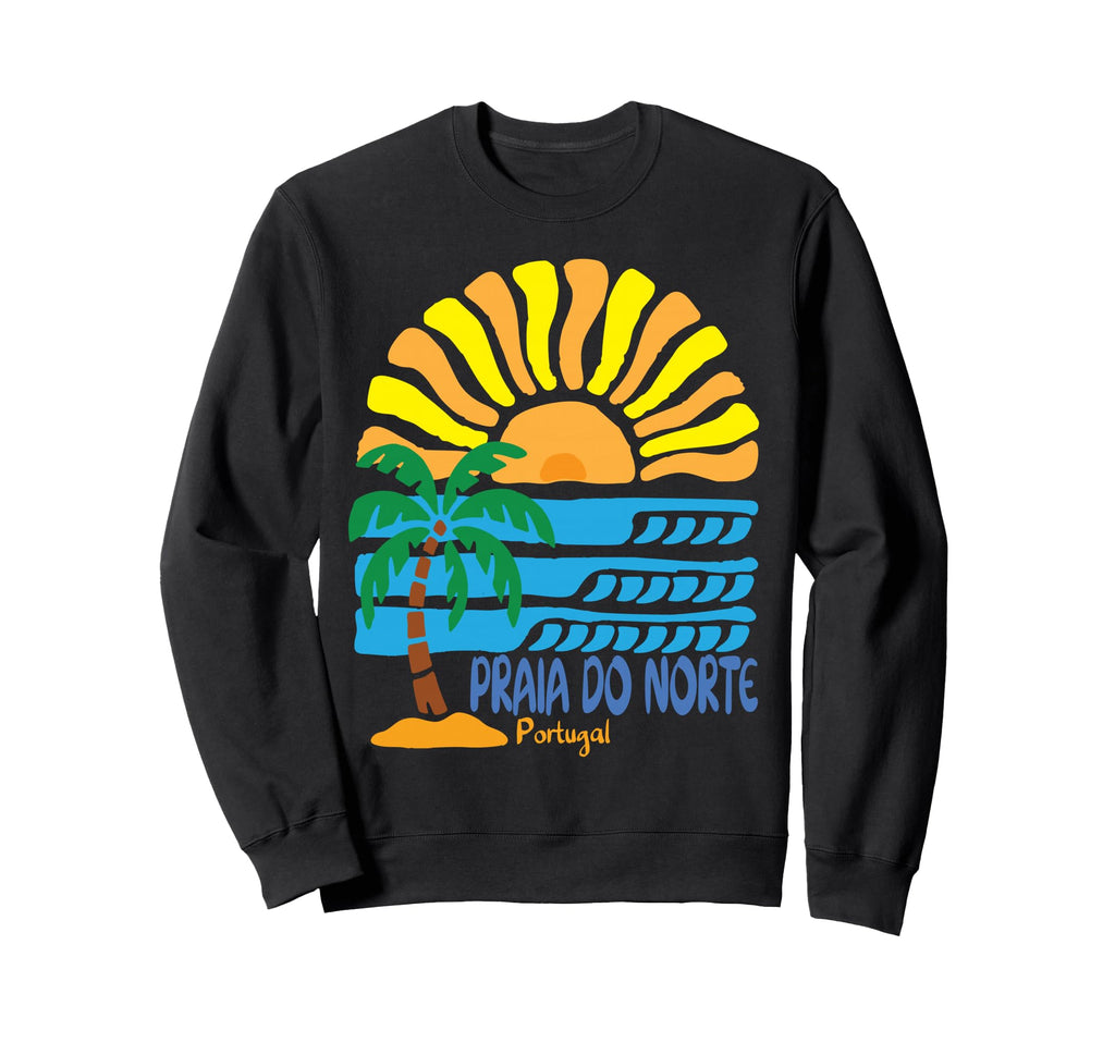 Praia Do Norte Portugal Boho Stamp Sweatshirt - Streetwear Style Men Women - T-Shirt, Sweatshirt, Hoodie