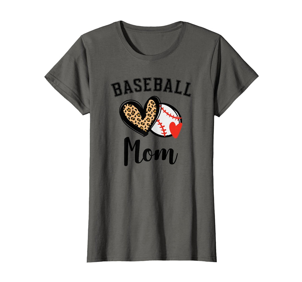 Baseball Mom Leopard Heart T-Shirt - Unique Graphic Men Women - T-Shirt, Sweatshirt, Hoodie