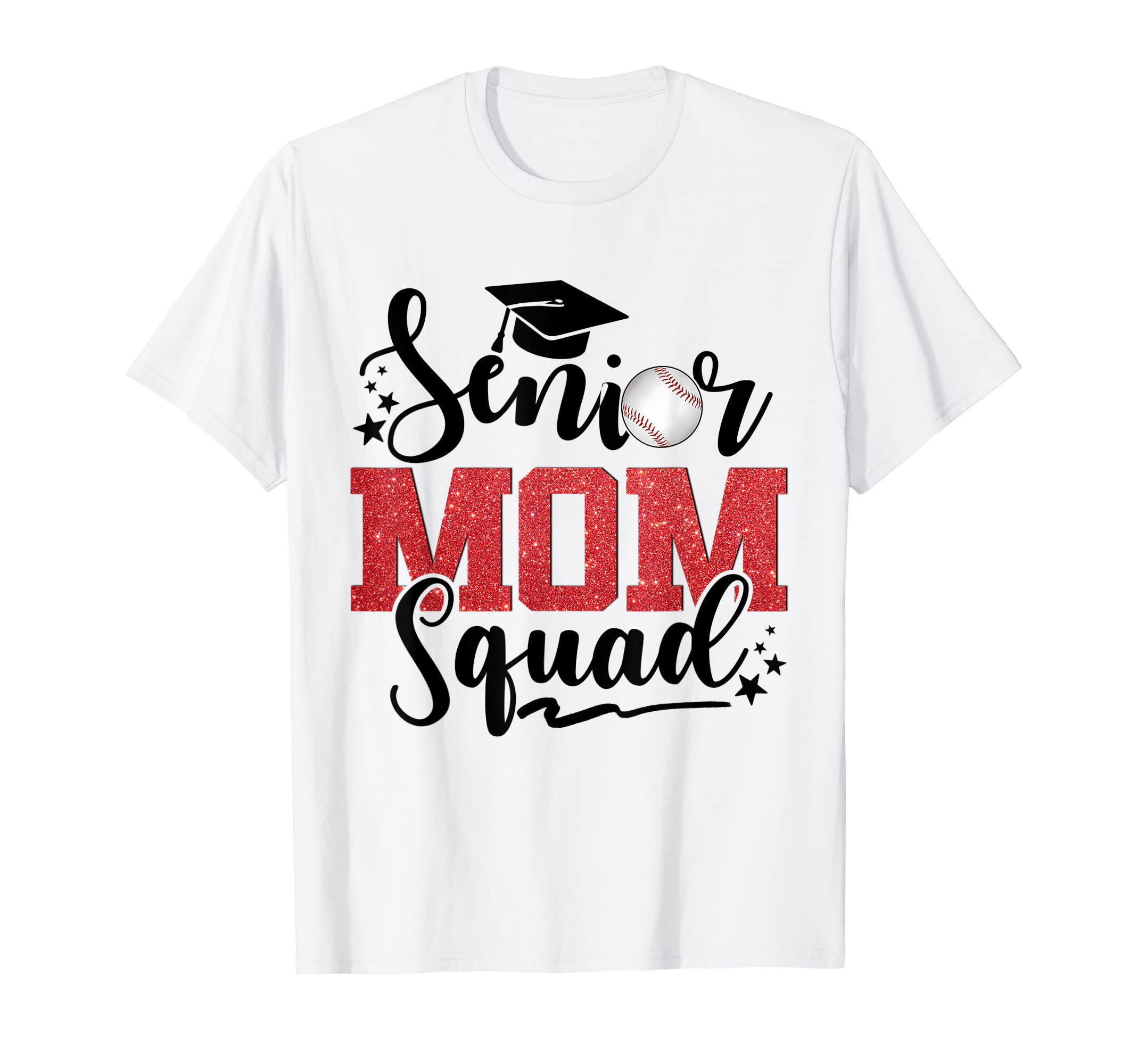 Senior Mom Squad Baseball T-Shirt - Graphic Print Unisex - T-Shirt, Sweatshirt, Hoodie