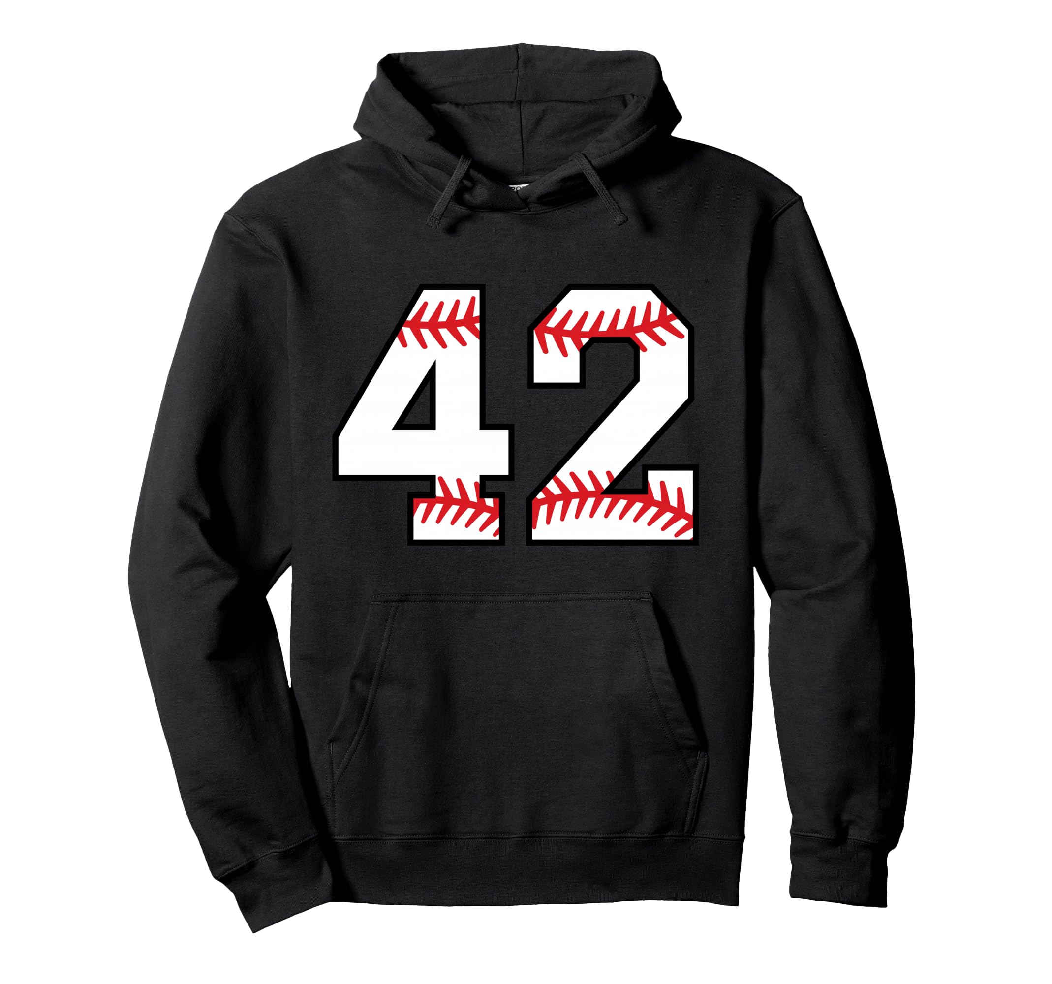 Baseball Softball Number 42 Hoodie - Trendy Graphic for Adults - T-Shirt, Sweatshirt, Hoodie