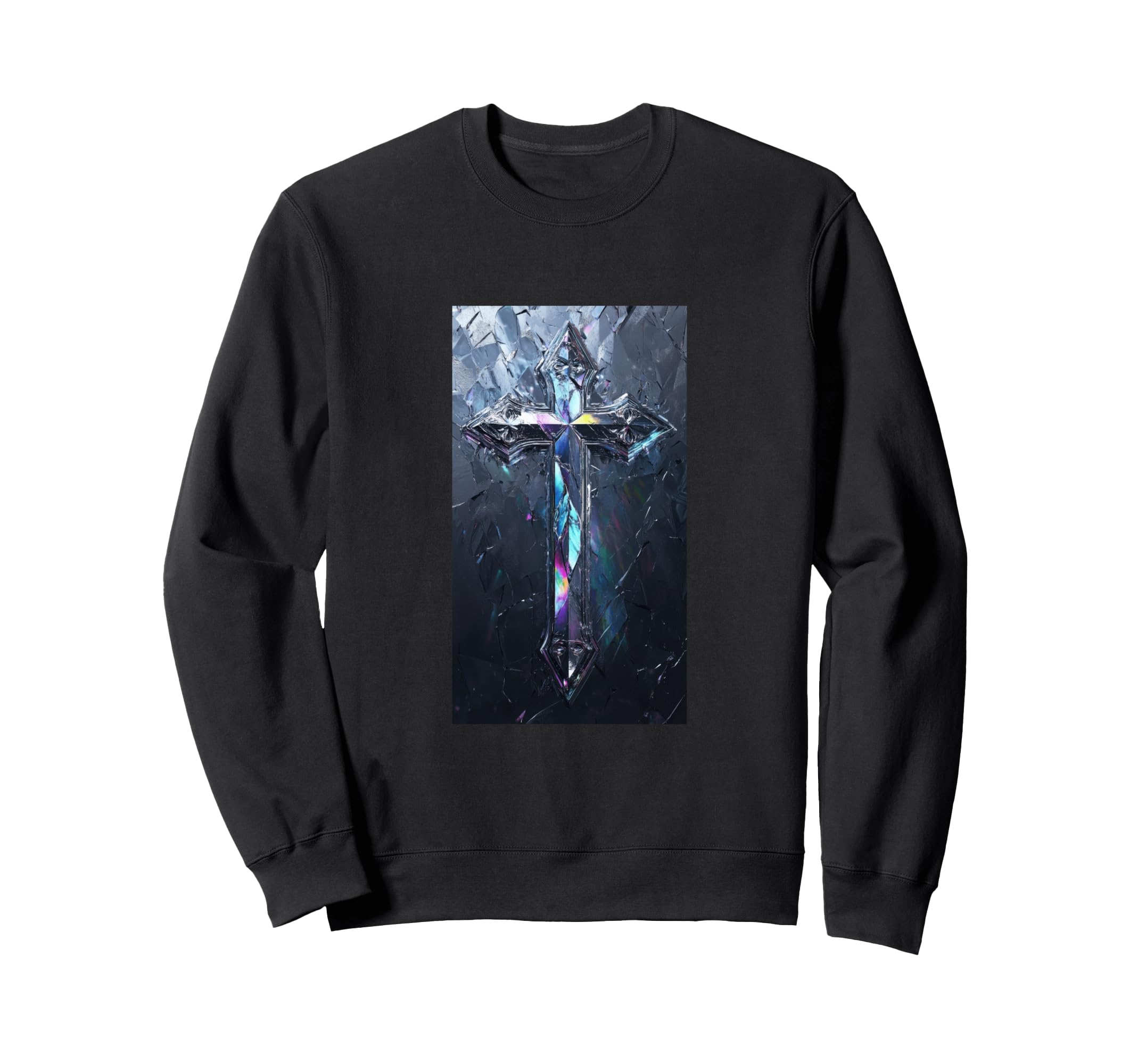 Gothic Cross Grunge Aesthetic Y2K Sweatshirt - Casual Everyday Wear Unisex - T-Shirt, Sweatshirt, Hoodie