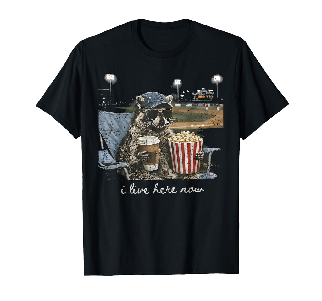 Raccoon Sports Lover Baseball Game Day T-Shirt - Graphic Print Unisex - T-Shirt, Sweatshirt, Hoodie