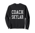 Coach Skylar Custom Football Sweatshirt - Minimalist Print Men Women - T-Shirt, Sweatshirt, Hoodie