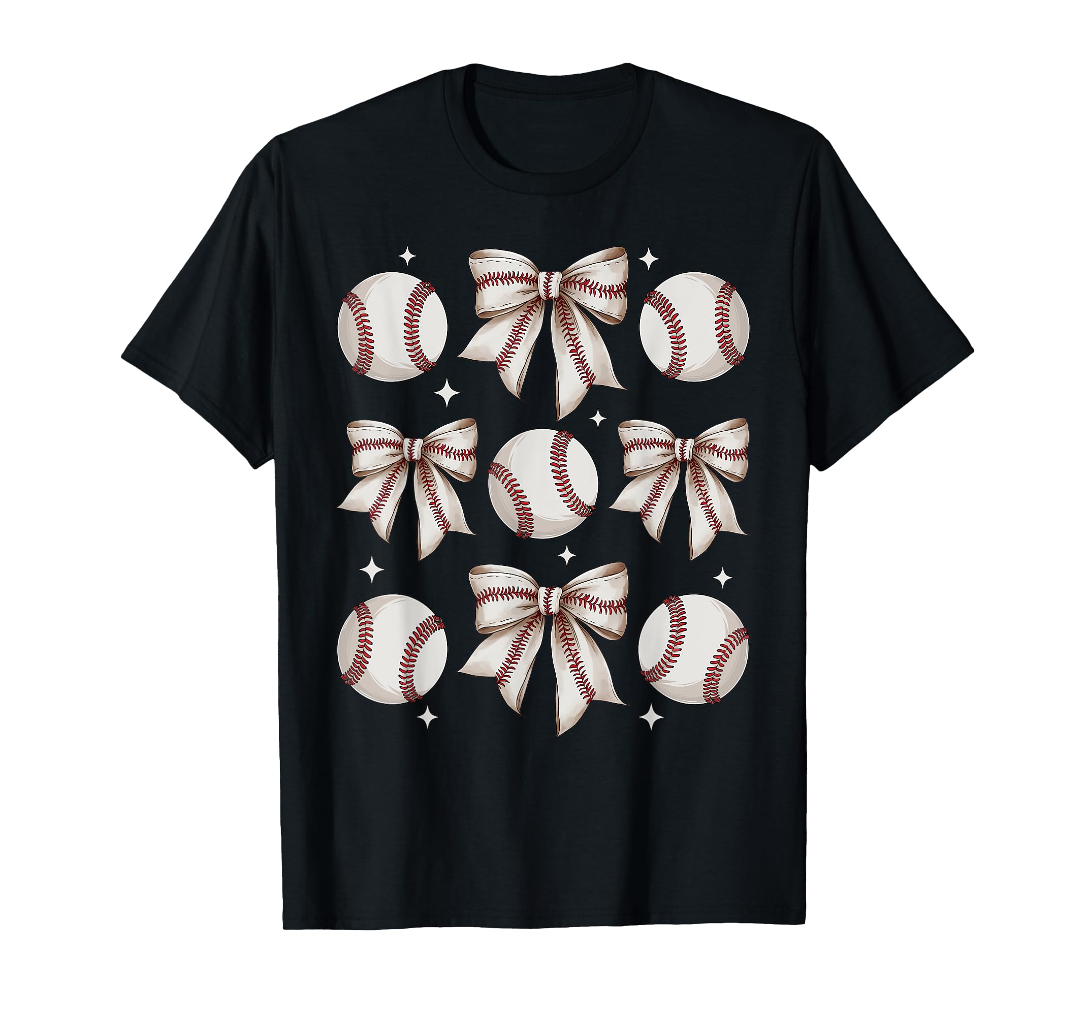 Baseball Coquette Bow Baseball Mom T-Shirt - Graphic Print for Adults - T-Shirt, Sweatshirt, Hoodie