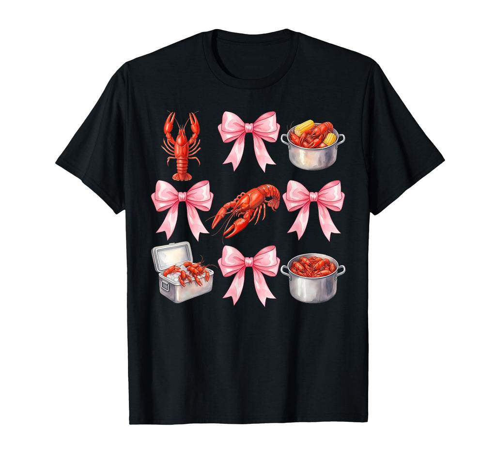 Funny Bow Coquette Crawfish Boil Y2K T-Shirt - Trendy Graphic for Adults - T-Shirt, Sweatshirt, Hoodie