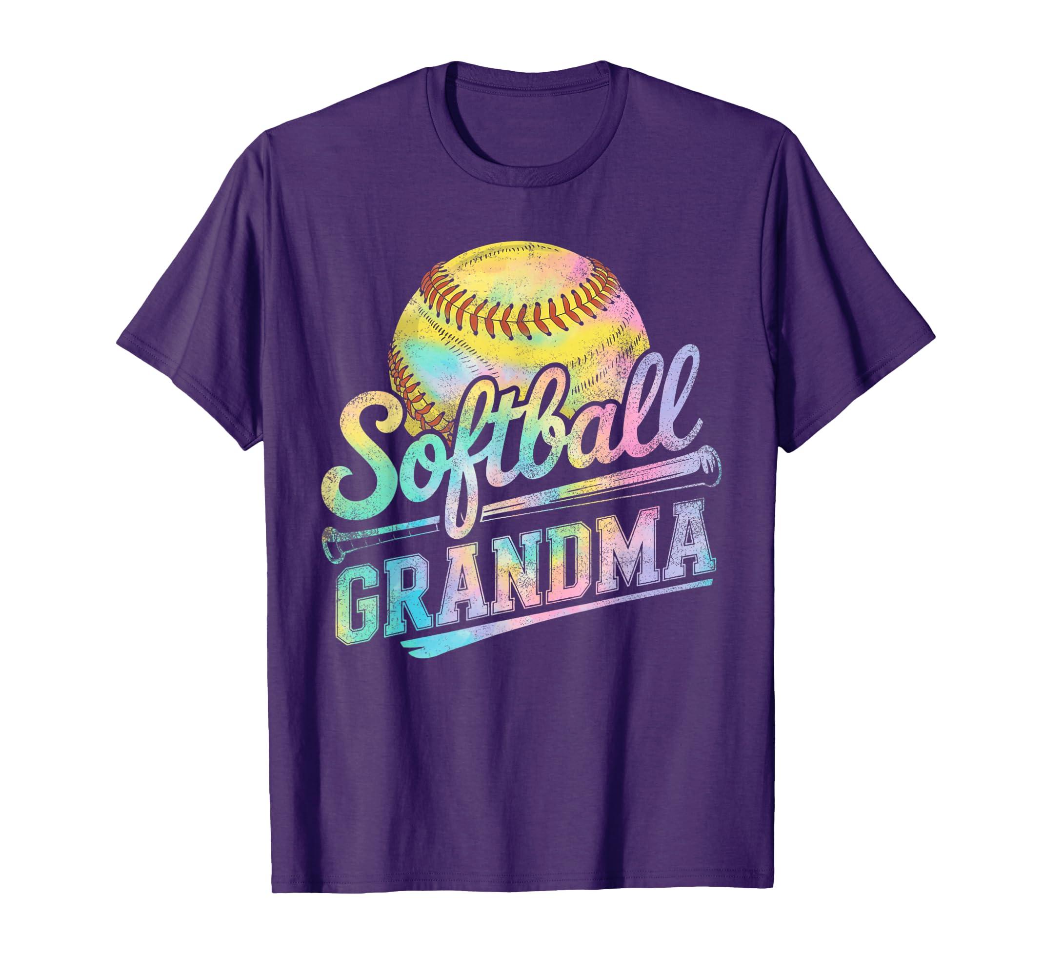 Softball Grandma Tie Dye Softball Lovers T-Shirt - Graphic Print Unisex - T-Shirt, Sweatshirt, Hoodie
