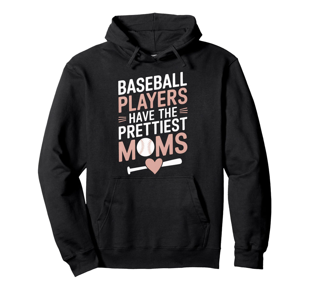 Funny Baseball Game Day Mom Hoodie - Fun Novelty Design for Adults - T-Shirt, Sweatshirt, Hoodie