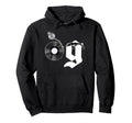 Old School Og Hip Hop Head Vinyl Cds Hoodie - Minimalist Print Unisex - T-Shirt, Sweatshirt, Hoodie