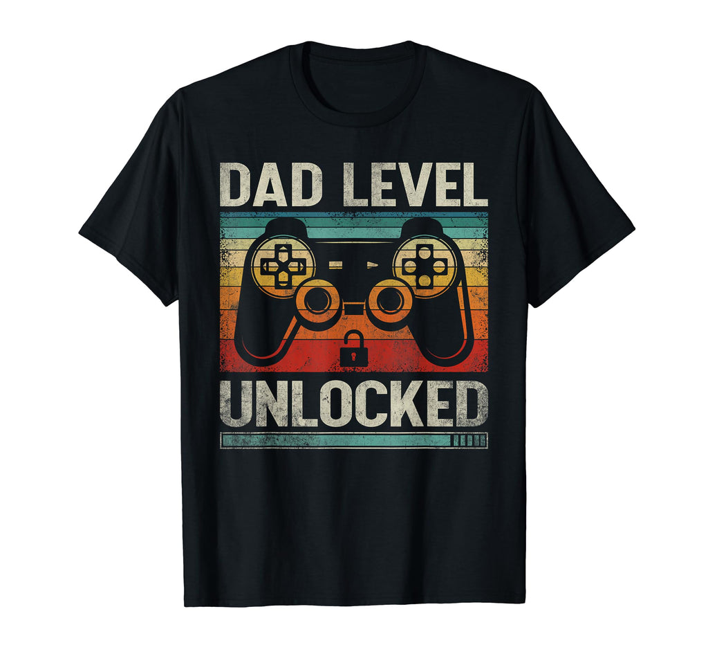 Dad Level Unlocked Gaming Gamer Fathers Day T-Shirt - Trendy Graphic Unisex - T-Shirt, Sweatshirt, Hoodie