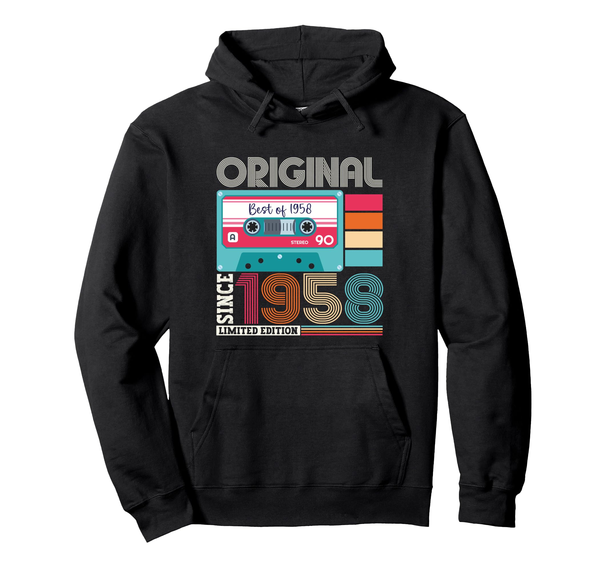 Best 1958 65Th Birthday Gifts Cassette Hoodie - Novelty Apparel Unisex - T-Shirt, Sweatshirt, Hoodie