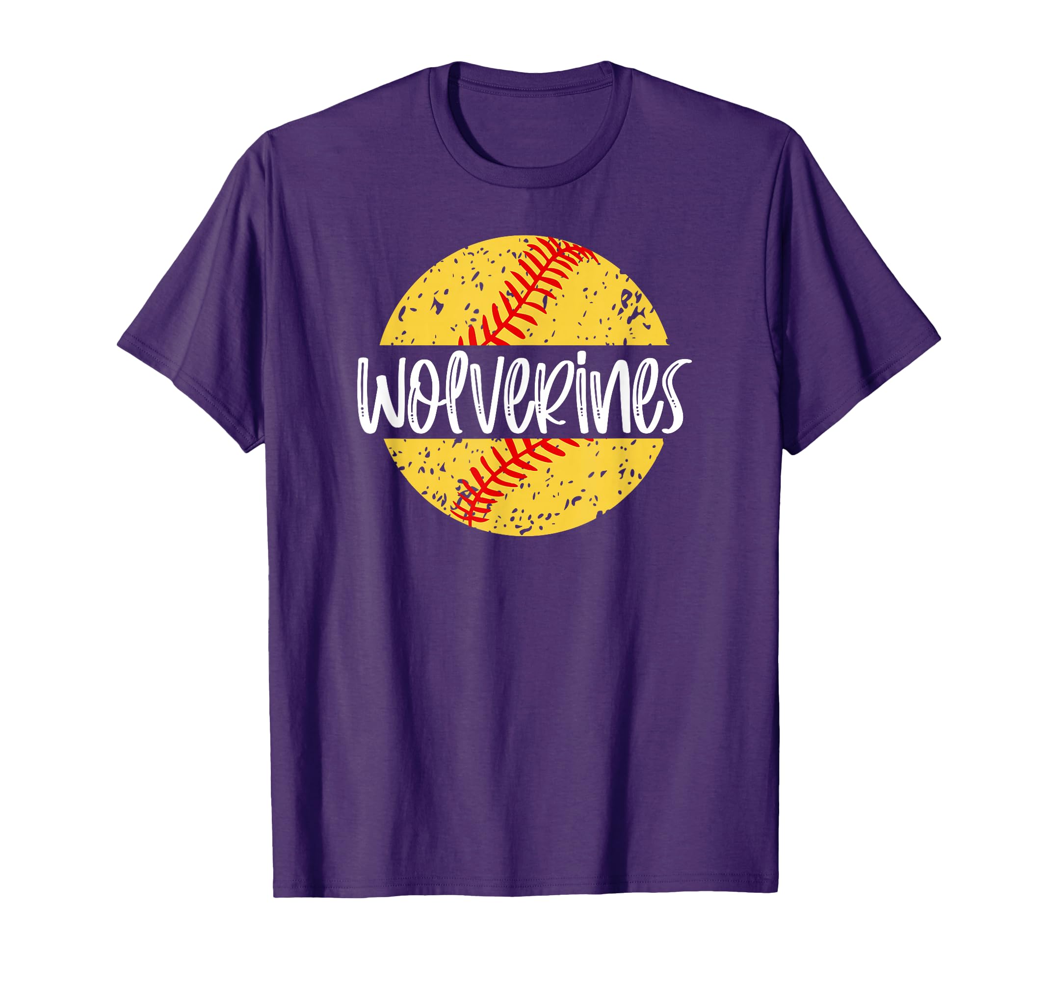 Wolverines Softball Team Mascot School T-Shirt - Unique Graphic Unisex - T-Shirt, Sweatshirt, Hoodie