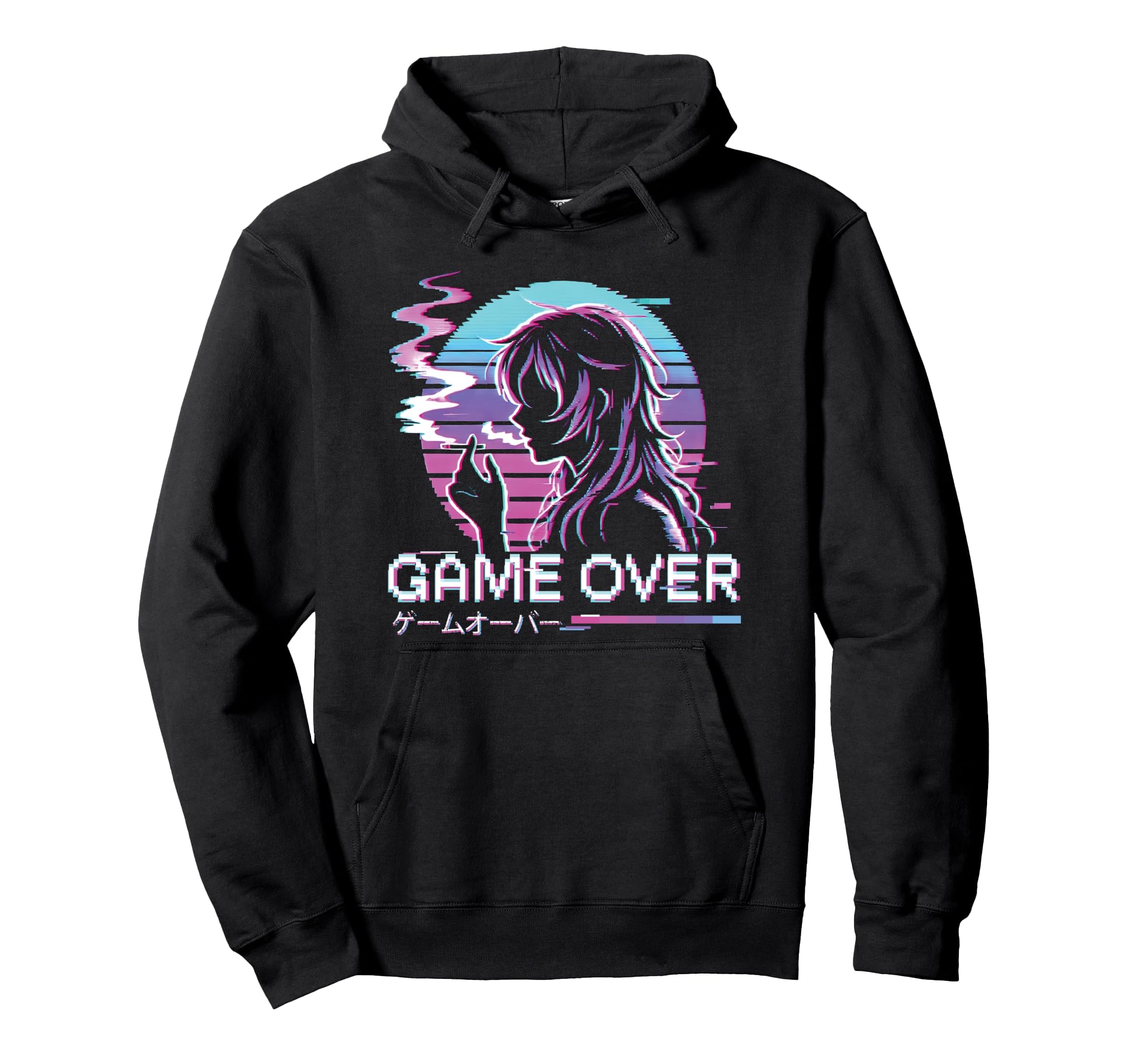 Japanese Vaporwave Aesthetic Sad Anime Hoodie - Novelty Apparel Unisex - T-Shirt, Sweatshirt, Hoodie