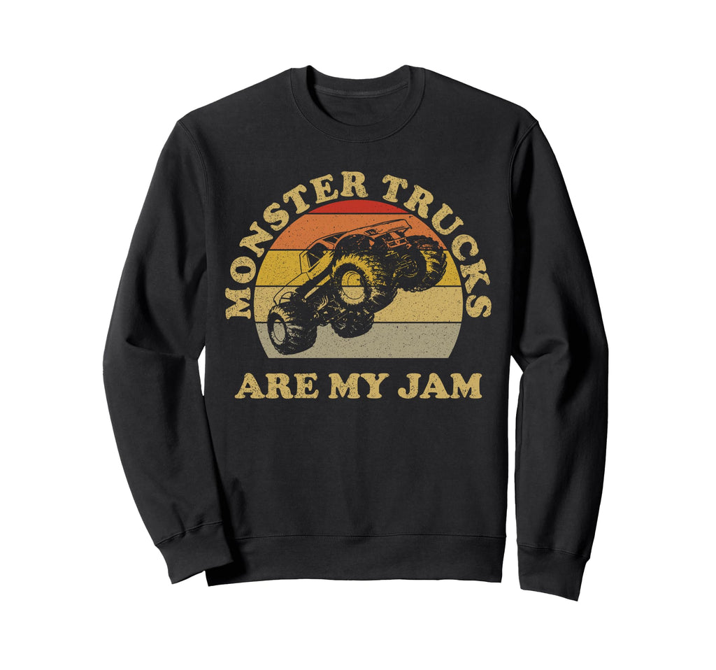 Monster Trucks Are My Jam Sunset Sweatshirt - Novelty Apparel Men Women - T-Shirt, Sweatshirt, Hoodie