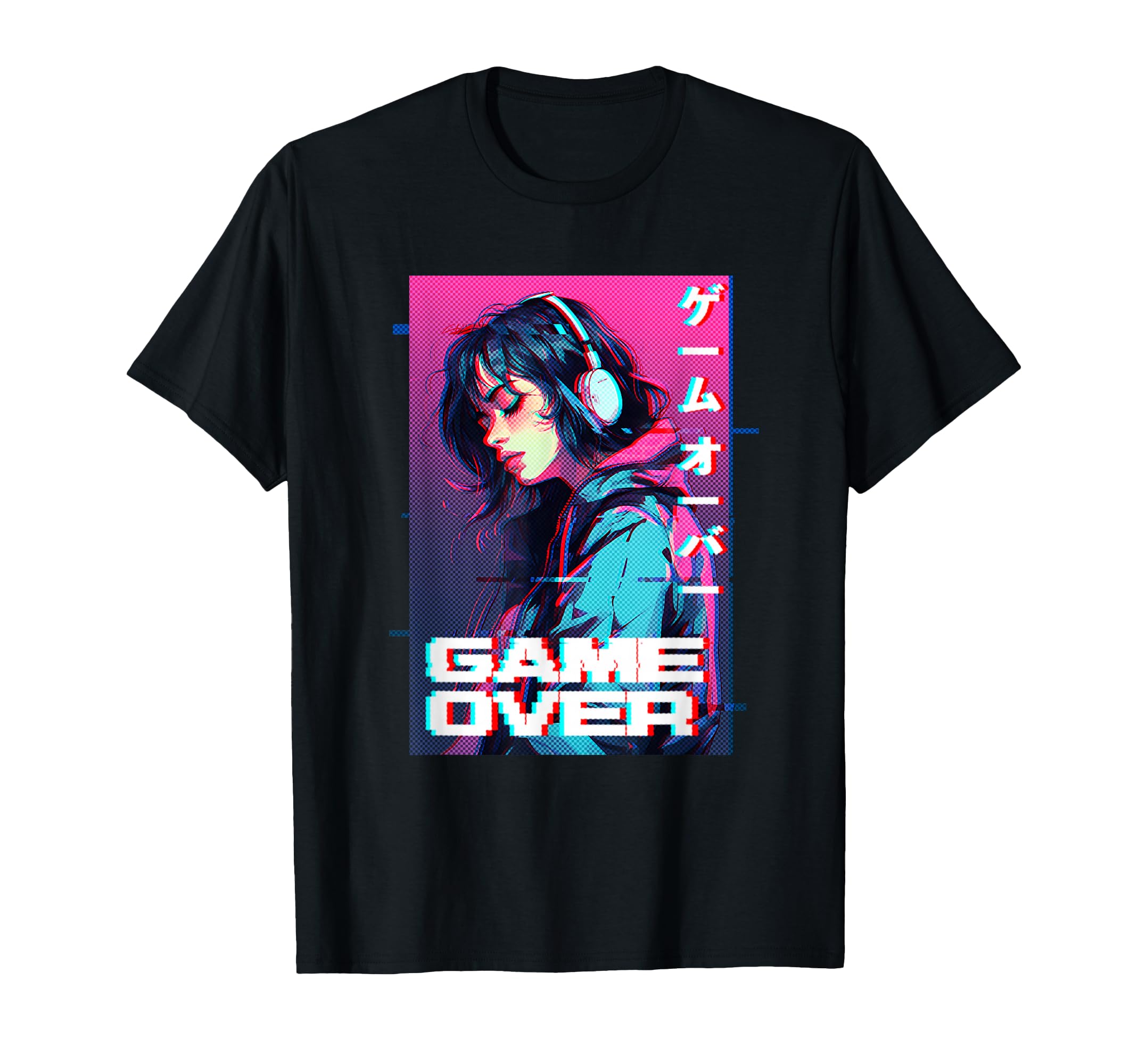 Sad Japanese Anime Game Over T-Shirt - Fun Novelty Design for Adults - T-Shirt, Sweatshirt, Hoodie
