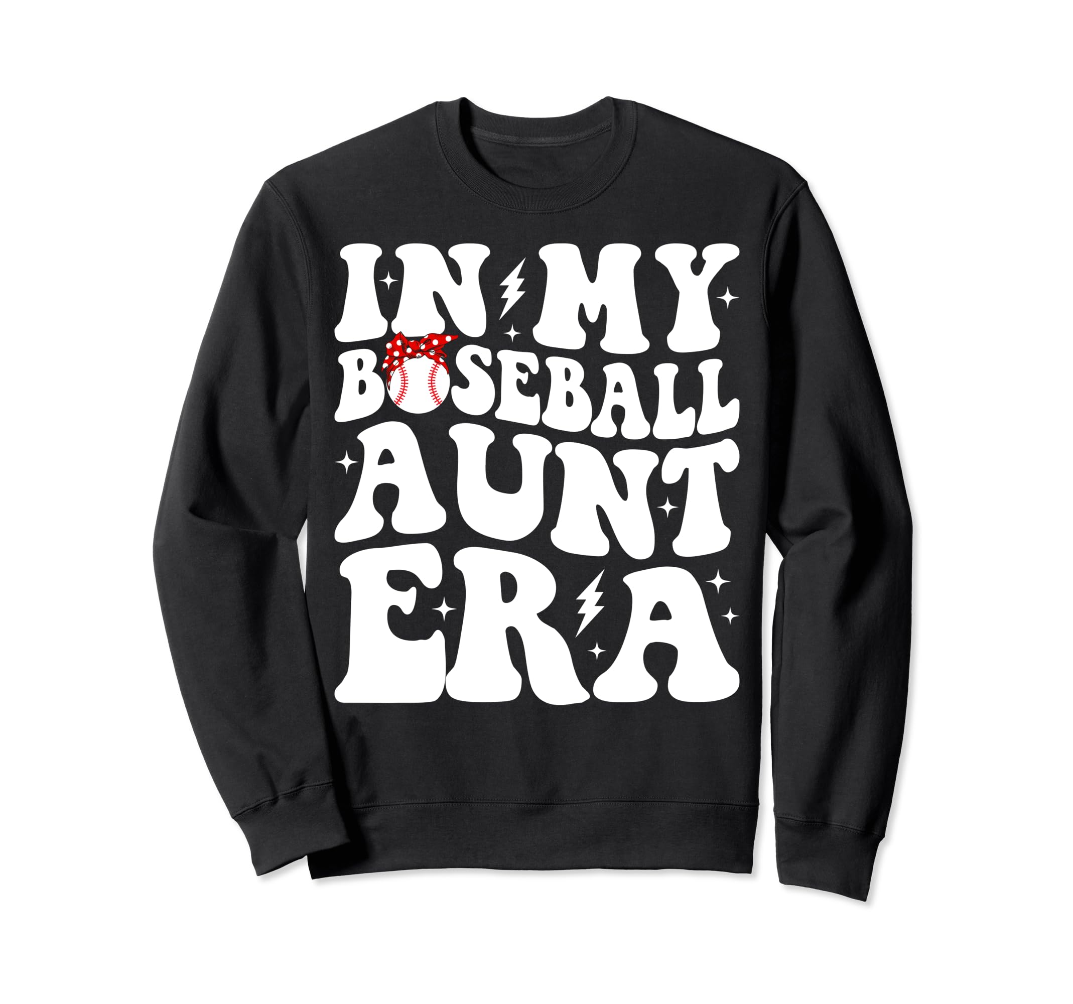 My Baseball Aunt Era Groovy Sweatshirt - Aesthetic Graphic Men Women - T-Shirt, Sweatshirt, Hoodie