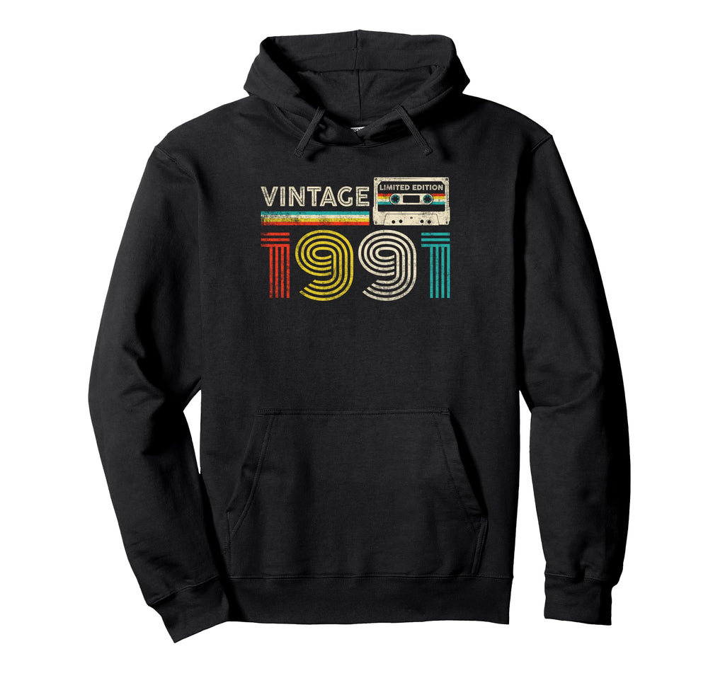 1991 Birthday 1991 Cassette Tape Hoodie - Trendy Graphic for Adults - T-Shirt, Sweatshirt, Hoodie