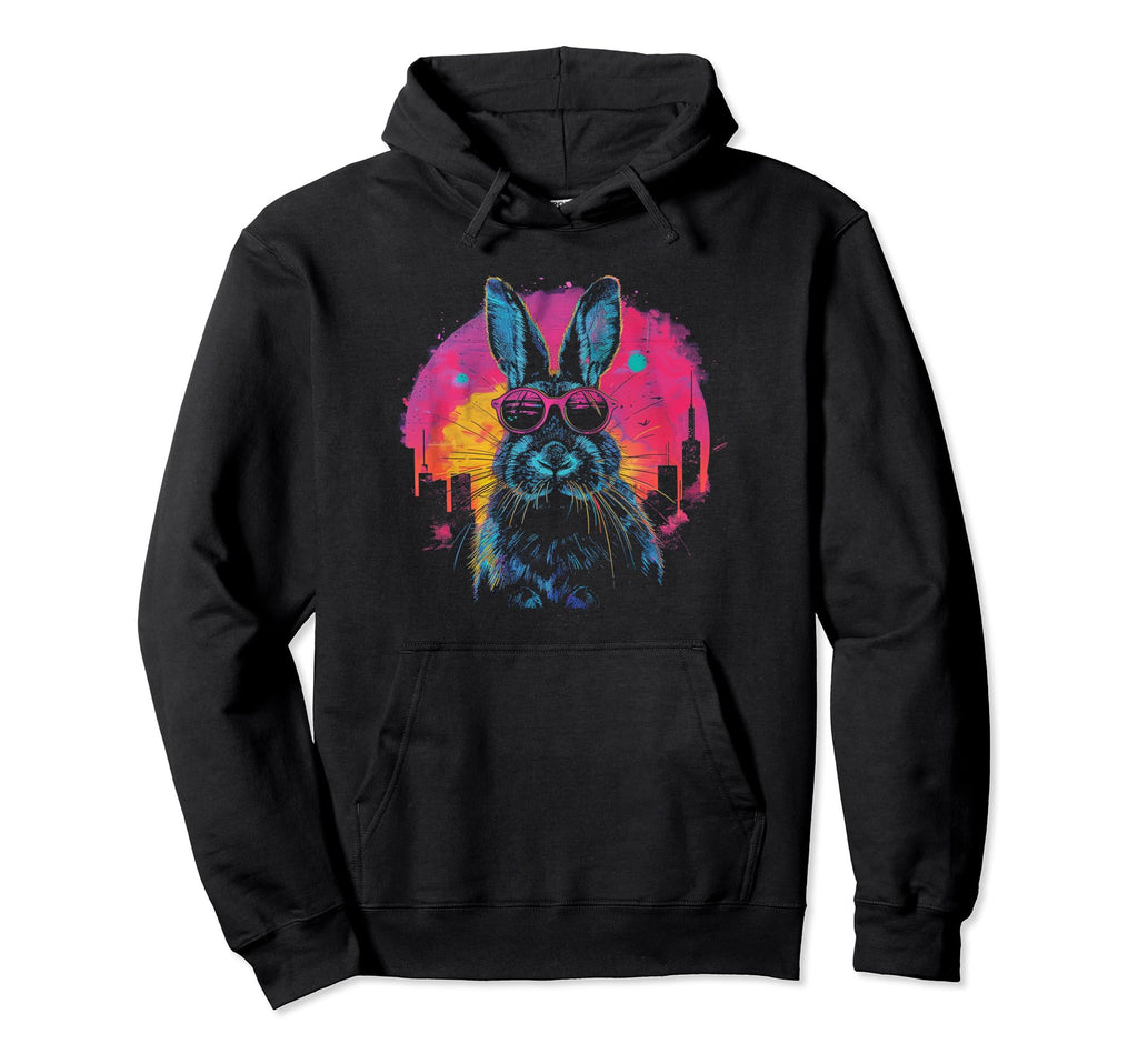 Rabbit Bunny Vaporwave Aesthetic Hoodie - Fun Novelty Design Unisex - T-Shirt, Sweatshirt, Hoodie