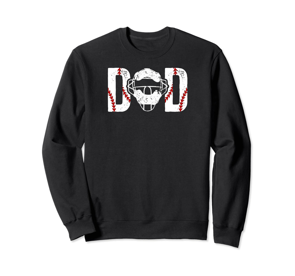 Dad Baseball Catcher Father Sweatshirt - Minimalist Print for Adults - T-Shirt, Sweatshirt, Hoodie