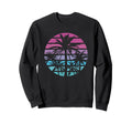 Palm Tree Sunset Summer Beach Sweatshirt - Minimalist Print Men Women - T-Shirt, Sweatshirt, Hoodie